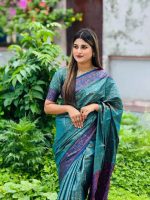 প্রিমিয়াম কাঞ্চি কাতান শাড়ি - Image 4