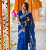 হাফ সিল্ক নকশি পাড় শাড়ি - Image 6