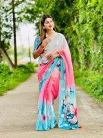 Most Viral Digital Printed Topetor Silk Saree - Image 8