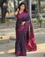 প্রিমিয়াম তাঁত জামদানি শাড়ি - Image 7