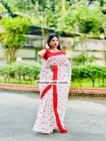 🌺পূজার স্পেশাল ব্লক প্রিন্ট শাড়ি ✨ - Image 8